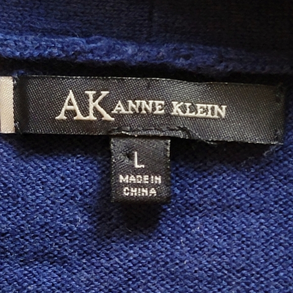 NWT Anne Klein cashmere blend pleated front cowl neck pullover sweater - Picture 4 of 12